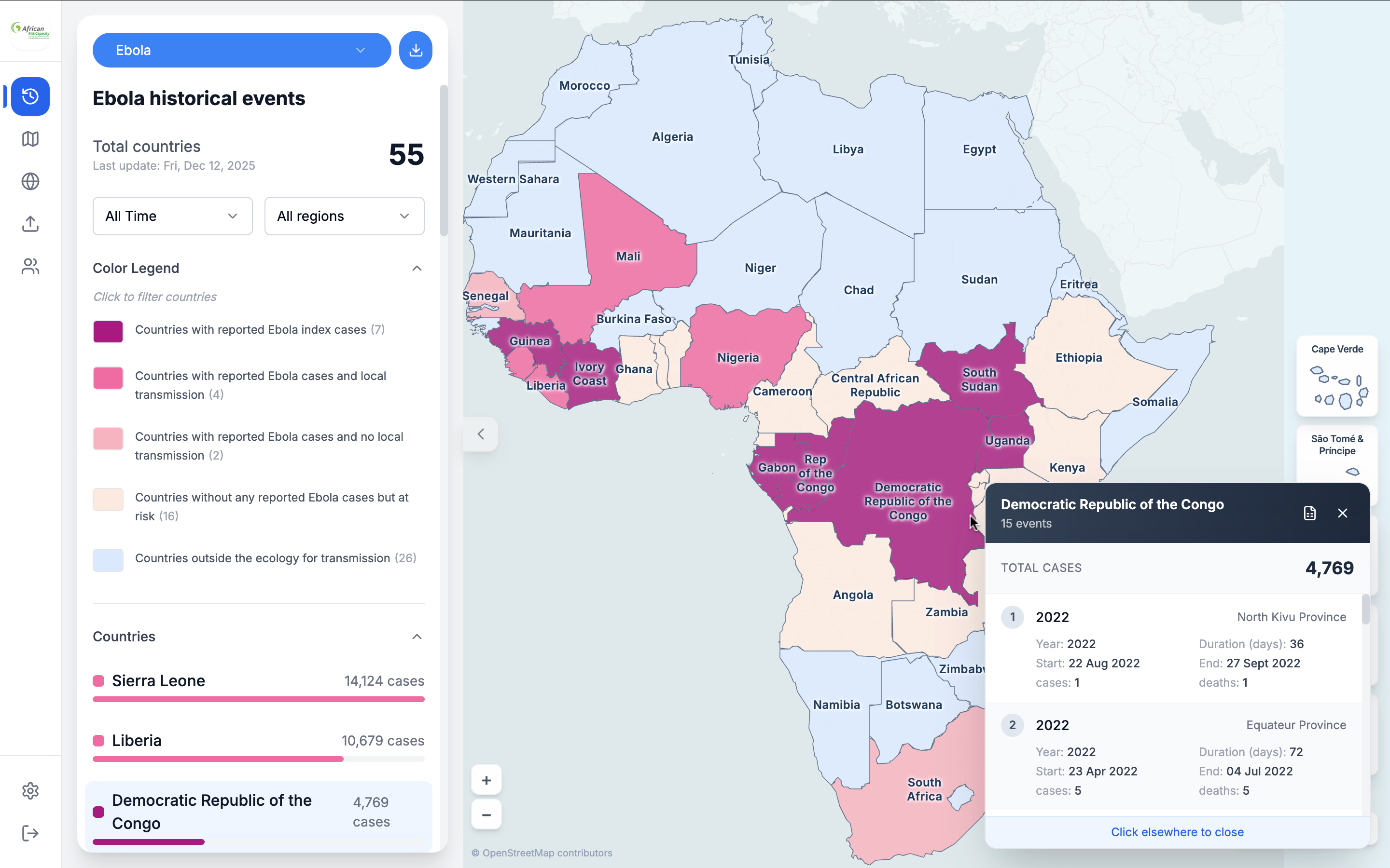 VISUALIZING HISTORICAL OUTBREAK EVENT